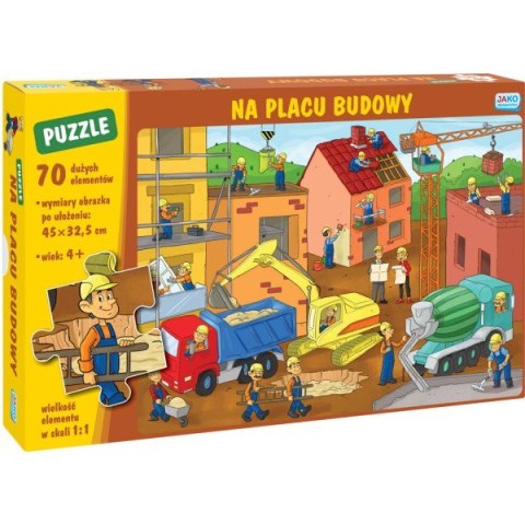 Puzzle 70 elementów. Na placu budowy