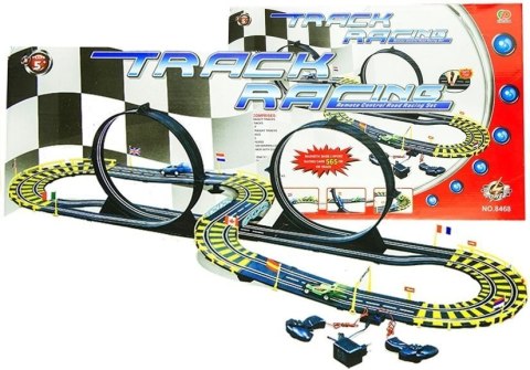 TOR SAMOCHODOWY WYŚCIGOWY TRACK RACING 2 AUTA DŁUGOŚĆ 565CM PĘTLE ZASILACZ