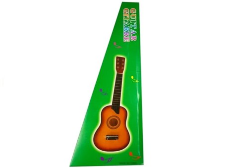 Gitara Drewniana Klasyczna z Kostką Różowa 60 cm