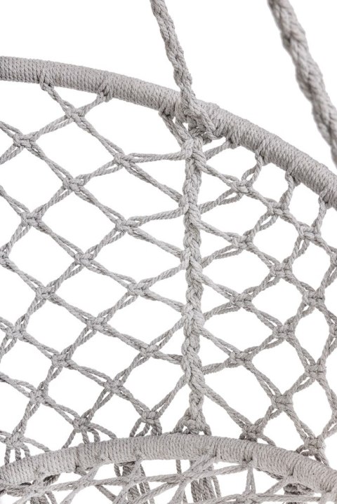 HUŚTAWKA OGRODOWA BOCIANIE GNIAZDO XXL FOTEL WISZĄCY Z PODUSZKĄ SZARY DO 150KG