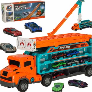 LAWETA TRANSPORTER TOR WYŚCIGOWY SAMOCHODOWY 6 AUTEK ZESTAW POMARAŃCZOWY
