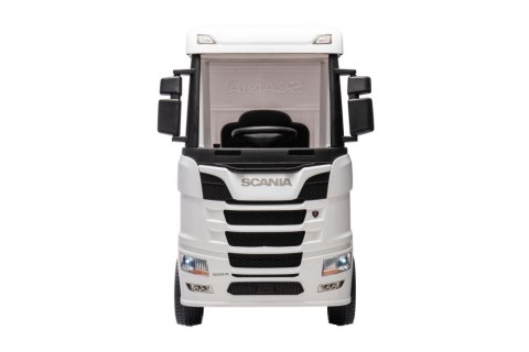 CIĘŻARÓWKA NA AKUMULATOR AUTO DLA DZIECKA SCANIA 500R 4X4 SKÓRA LED EVA MP3