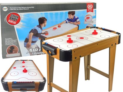 CYMBERGAJ AIR HOCKEY DREWNIANY STÓŁ DO GRY NA BATERIE GRA ZRĘCZNOŚCIOWA