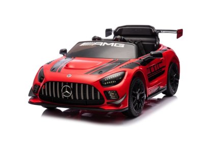 SAMOCHÓD SPORTOWY NA AKUMULATOR DLA DZIECKA MERCEDES AMG GT3 EVA LED PILOT SKÓRA