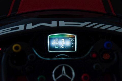 SAMOCHÓD SPORTOWY NA AKUMULATOR DLA DZIECKA MERCEDES AMG GT3 EVA LED PILOT SKÓRA