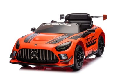 SAMOCHÓD SPORTOWY NA AKUMULATOR DLA DZIECKA MERCEDES AMG GT3 EVA LED PILOT SKÓRA