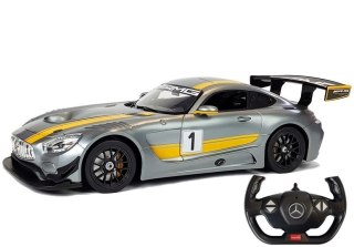 SAMOCHÓD ZDALNIE STEROWANY AUTO RC MERCEDES AMG GT3 SZARY 1:14 RASTAR PILOT