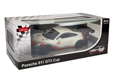 SAMOCHÓD ZDALNIE STEROWANY AUTO RC PORSCHE 911 GT3 CUP 1:14 ŚWIATŁA RASTAR