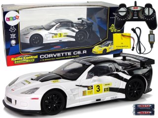 SAMOCHÓD ZDALNIE STEROWANY WYŚCIGOWY RC CORVETTE C6.R SWIATŁA 2.4G AKUMULATOR