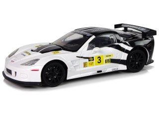 SAMOCHÓD ZDALNIE STEROWANY WYŚCIGOWY RC CORVETTE C6.R SWIATŁA 2.4G AKUMULATOR