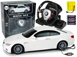 SAMOCHÓD ZDALNIE STEROWANY AUTO RC BMW M3 1:18 KIEROWNICA 2.4G ŚWIATŁA DŹWIĘK