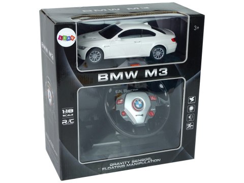 SAMOCHÓD ZDALNIE STEROWANY AUTO RC BMW M3 1:18 KIEROWNICA 2.4G ŚWIATŁA DŹWIĘK