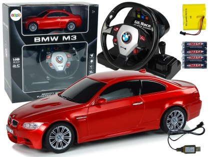 SAMOCHÓD ZDALNIE STEROWANY AUTO RC BMW M3 1:18 KIEROWNICA 2.4G ŚWIATŁA DŹWIĘK