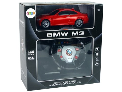 SAMOCHÓD ZDALNIE STEROWANY AUTO RC BMW M3 1:18 KIEROWNICA 2.4G ŚWIATŁA DŹWIĘK