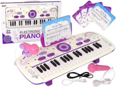 KEYBOARD ORGANY PIANINKO DLA DZIECKA NUTY MIKROFON MP3 NAGRYWANIE 2GŁOŚNIKI