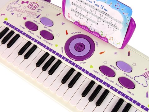 KEYBOARD ORGANY PIANINKO DLA DZIECKA NUTY MIKROFON MP3 NAGRYWANIE 2GŁOŚNIKI