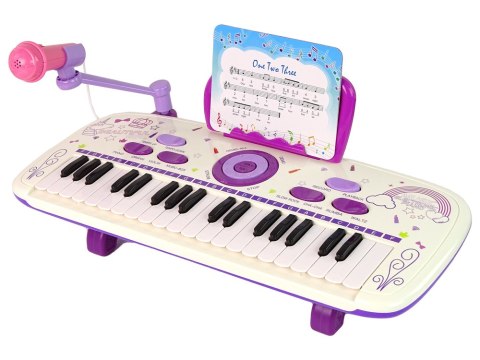 KEYBOARD ORGANY PIANINKO DLA DZIECKA NUTY MIKROFON MP3 NAGRYWANIE 2GŁOŚNIKI