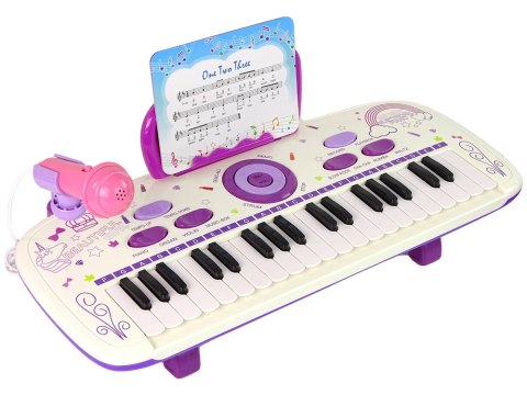 KEYBOARD ORGANY PIANINKO DLA DZIECKA NUTY MIKROFON MP3 NAGRYWANIE 2GŁOŚNIKI