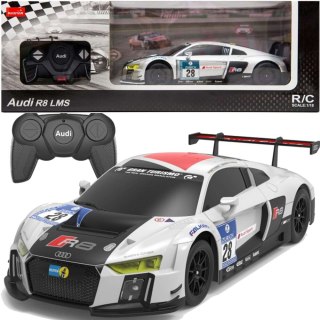 SAMOCHÓD ZDALNIE STEROWANY AUTO SPORTOWE RC AUDI R8 LMS BIAŁE 1:24 PILOT