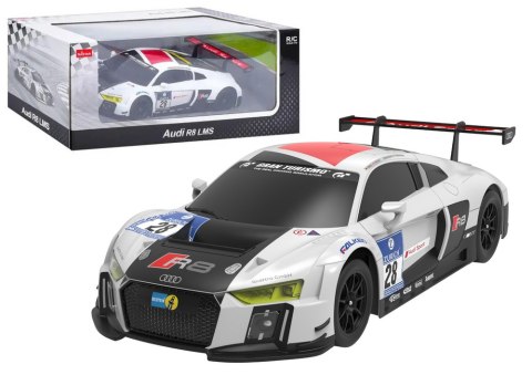 SAMOCHÓD ZDALNIE STEROWANY AUTO RC 1:24 AUDI R8 LMS BIAŁO-CZARNE RASTAR PILOT