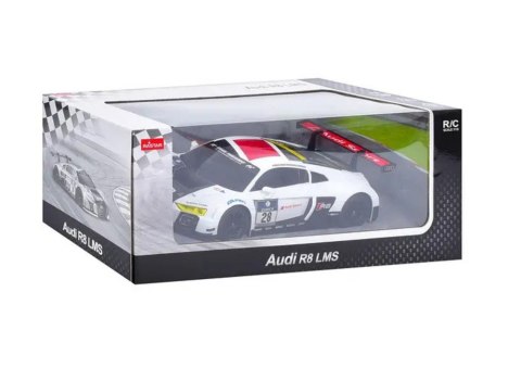 SAMOCHÓD ZDALNIE STEROWANY AUTO RC 1:24 AUDI R8 LMS BIAŁO-CZARNE RASTAR PILOT