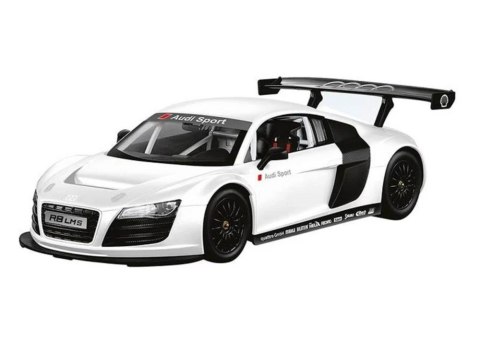 SAMOCHÓD SPORTOWY ZDALNIE STEROWANY AUTO RC AUDI R8 BIAŁE 1:18 PILOT