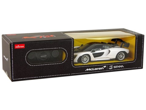 SAMOCHÓD SPORTOWY ZDALNIE STEROWANY AUTO RC MCLAREN SENNA BIAŁY 1:18 PILOT