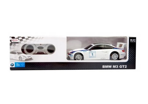 SAMOCHÓD ZDALNIE STEROWANY AUTO SPORTOWE RC BMW M3 GT2 BIAŁE 1:24 PILOT 2.4G