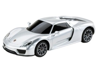 SAMOCHÓD ZDALNIE STEROWANY AUTO RC PORSCHE 918 SPYDER SREBRNE PILOT1:24