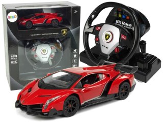 SAMOCHÓD ZDALNIE STEROWANY AUTO RC LAMBORGHINI VENENO KIEROWNICA PILOT 2.4G