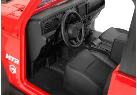 DUŻY SAMOCHÓD TERENOWY AUTO RC JEEP MONSTER 1:8 AMORTYZATORY 4X4 PILOT 2.4G AKUMULATOR CZERWONY