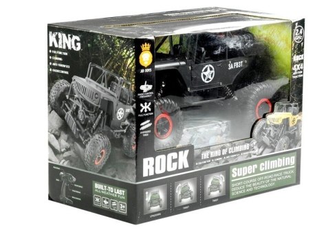 SAMOCHÓD TERENOWY ZDALNIE STEROWANY AUTO RC ROCK CRAWLER JEEP 1:18 2.4G AKUMULATOR CZARNY