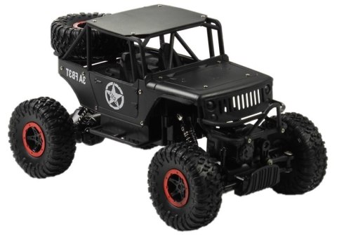 SAMOCHÓD TERENOWY ZDALNIE STEROWANY AUTO RC ROCK CRAWLER JEEP 1:18 2.4G AKUMULATOR CZARNY