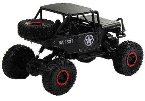 SAMOCHÓD TERENOWY ZDALNIE STEROWANY AUTO RC ROCK CRAWLER JEEP 1:18 2.4G AKUMULATOR CZARNY