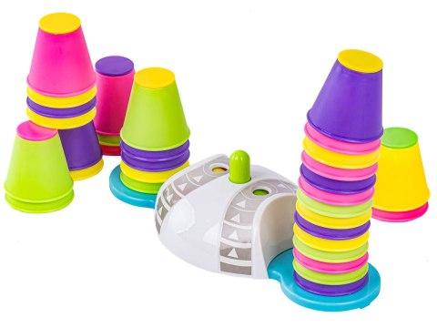 Edukacyjna gra zręcznościowa "Stacking Game", Zbuduj wieżę, Układanka, Kolorowe kubeczki