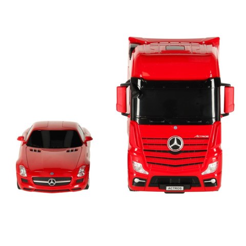 SAMOCHÓD ZDALNIE STEROWANY CIĘŻARÓWKA RC MERCEDES-BENZ ACTROS 1:26 LAWETA PILOT