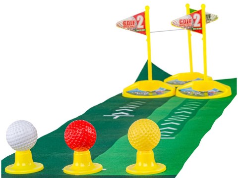 MINI GOLF ZESTAW DO GRY DLA DZIECI GRA ZRĘCZNOSCIOWA KIJE PLANSZA AKCESORIA