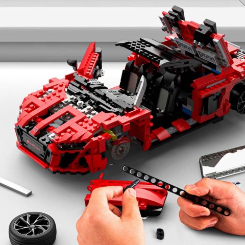KLOCKI KONSTRUKCYJNE SAMOCHÓD AUDI R8 SPYDER 1:14 RASTAR 93800 ZESTAW 1440EL.