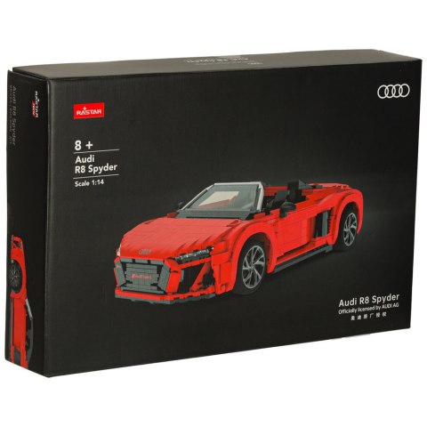 KLOCKI KONSTRUKCYJNE SAMOCHÓD AUDI R8 SPYDER 1:14 RASTAR 93800 ZESTAW 1440EL.