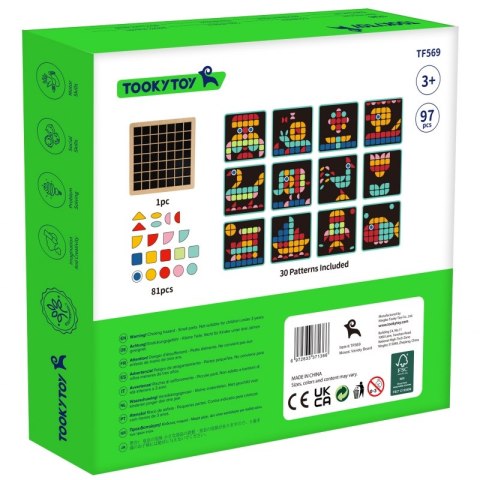 TOOKY TOY Mozaika Drewniana Układanka Montessori TOOKY TOY Mozaika Drewniana Układanka Montessori