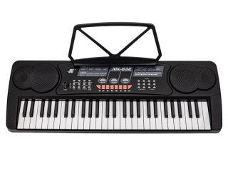 KEYBOARD ORGANY MK-632 MIKROFON 54 KLAWISZE STOJAK POD NUTY ZASILACZ EFEKTY