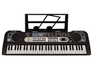 KEYBOARD ORGANY MQ-6119L MIKROFON 61 PODŚWIETLANYCH KLAWISZY NAUKA GRY ZASILACZ