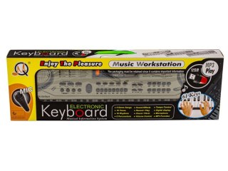 KEYBOARD ORGANY MQ-811 MIKROFON 61 KLAWISZY USB ZASILACZ RYTMY TONY DEMO