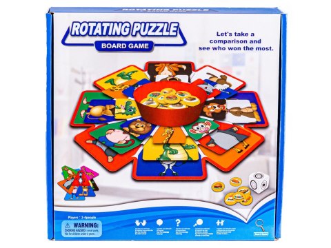 Obrotowa Gra Losowa, Układanka, Puzzle, Zwierzęta I Owoce Obrotowa Gra Losowa, Układanka, Puzzle, Zwierzęta I Owoce