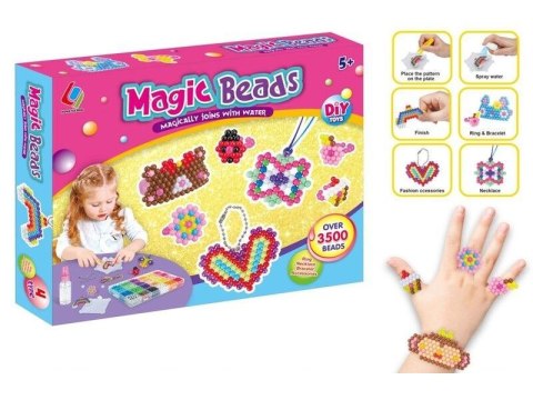 KORALIKI WODNE DO TWORZENIA BIŻUTERII BRELOCZKÓW MAGIC BEADS ZESTAW 3500SZT