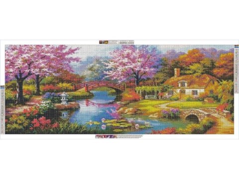 DUŻY XXL 120x50cm Haft Diamentowy Obraz Mozaika Diamentowa Diamond Painting PIĘKNY KRAJOBRAZ