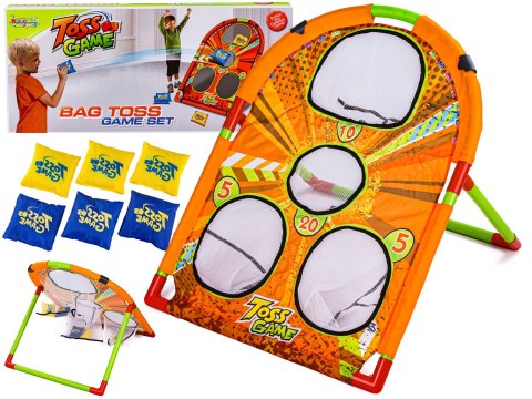 GRA ZRĘCZNOŚCIOWA RZUCANIE WORECZKIEM DO CELU BAG TOSS GAME BRAMKA 6 WORECZKÓW