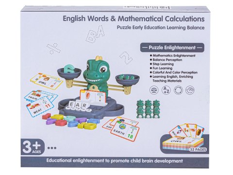 GRA EDUKACYJNA WAGA SZALKOWA DINOZAUR NAUKA LICZENIA JĘZYKA ANGIELSKIEGO