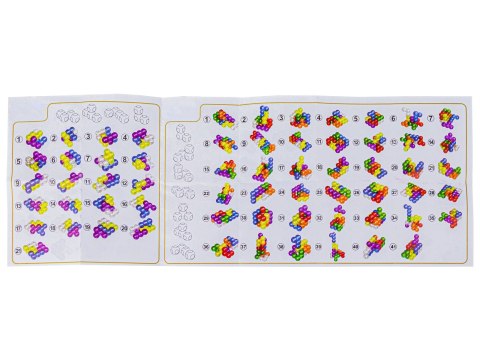 GRA LOGICZNA KOSTKA MAGNETYCZNA UKŁADANKA 7 KLOCKÓW KARTY MAGNETIC CUBE