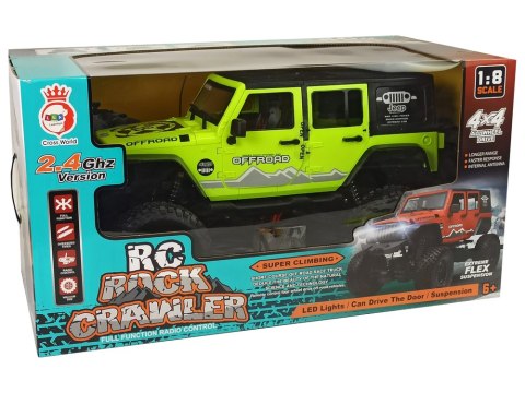 DUŻY SAMOCHÓD ZDALNIE STEROWANY DŻIP RC 1:8 ROCK CRAWLER 4X4 PILOT 2.4 AKUMULATOR